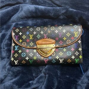 Louis Vuitton Monogram Multicolor Portefeuille Eugenie Noir Long Wallet